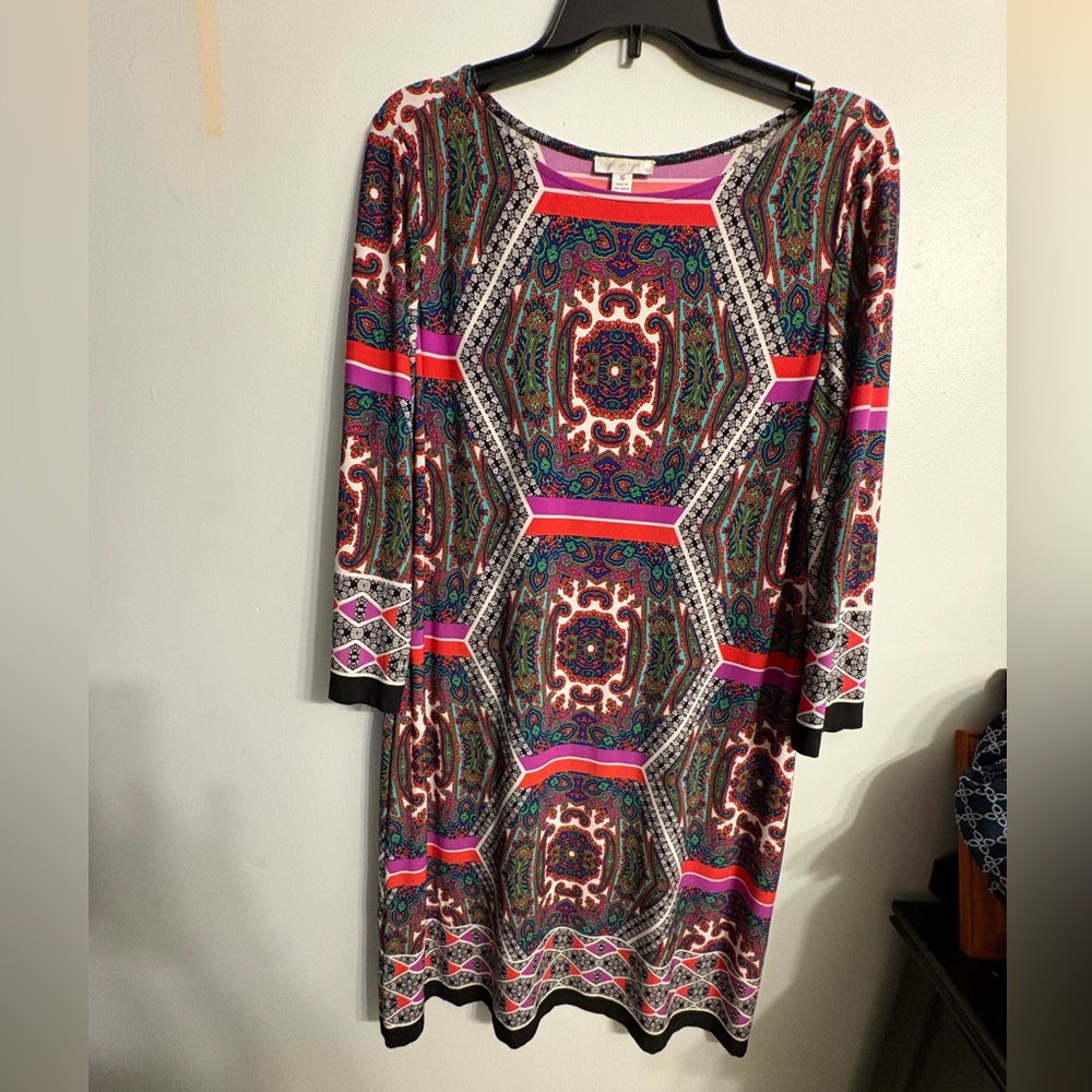 London Times dress, size 16, long sleeve, knee length, good condition